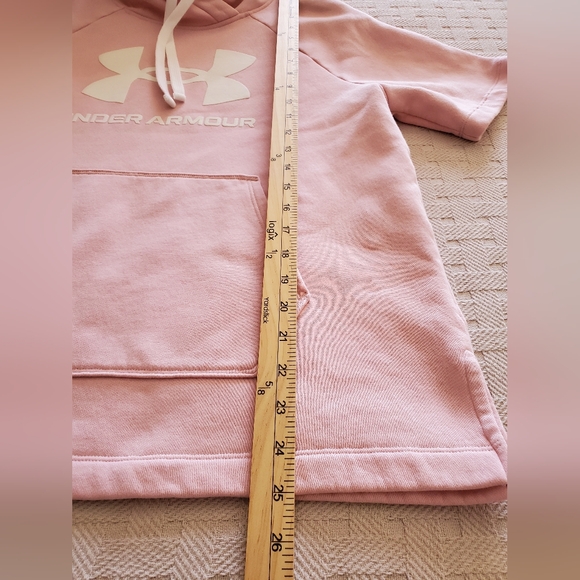 Under Armour Rival Fleece Short Sleeve Hoodie - Picture 8 of 13